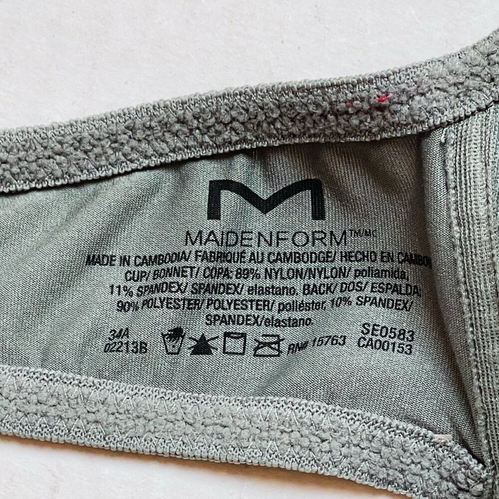 Maidenform Self Expression Size 34 A Green T-Shirt Lightly Lined Wireless - Picture 4 of 4